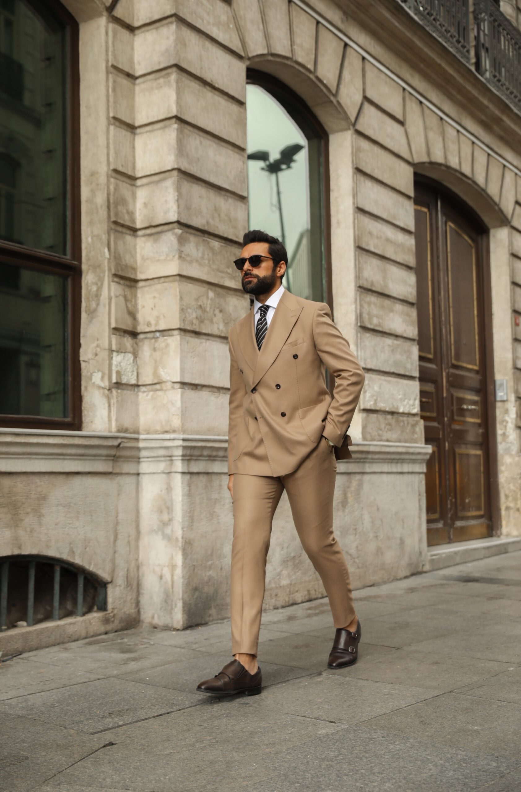 Custom Made Beige Color Slim Fit Men's Suit – Uomo Attire