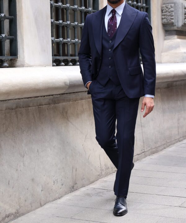 Mens Royal Blue Modern Fit Vested Suit-3 Piece Suits – Flex Suits