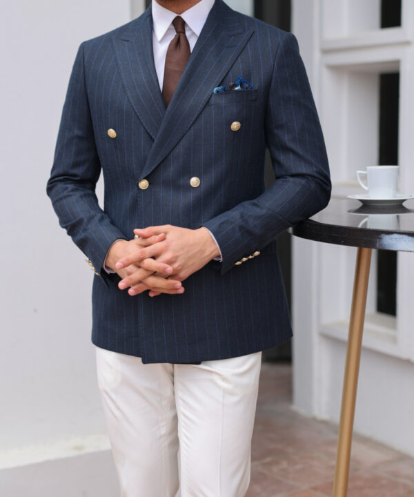 Man Blue Striped Suit,2 Piece Suit,wedding Prom Dinner Party Wear Suit,office  Wear Suit,customize Suit,summer Suit - Etsy
